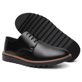 Sapato Social Masculino Esporte Fino Derby Preto Sola Alta